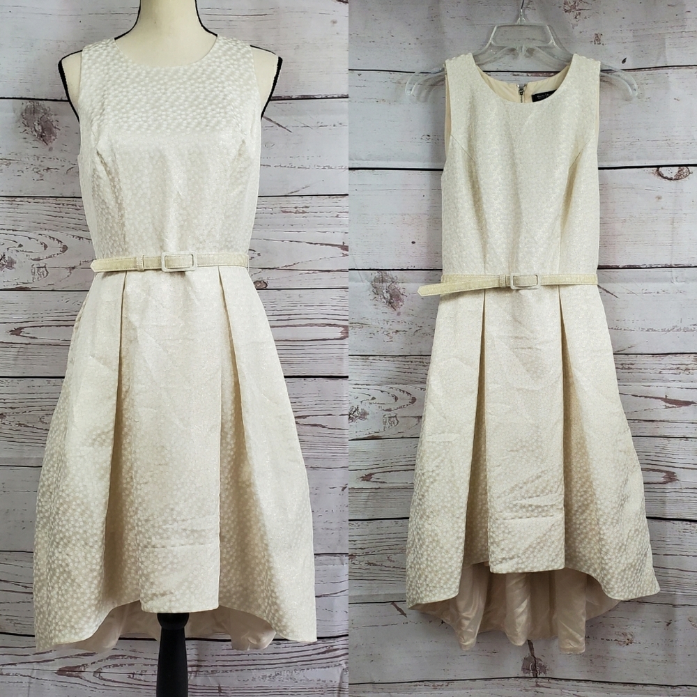White House Black Market Pleated hi-lo dress
